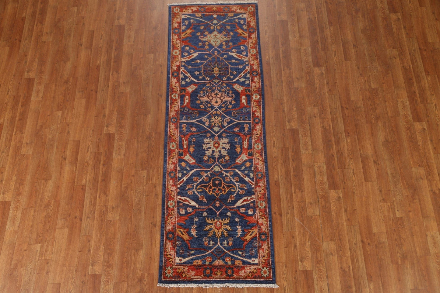 Vegetable Dye Heriz Serapi Runner Rug 2x7