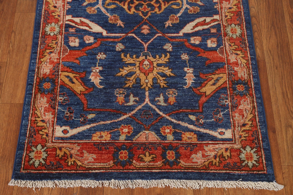 Vegetable Dye Heriz Serapi Runner Rug 2x7