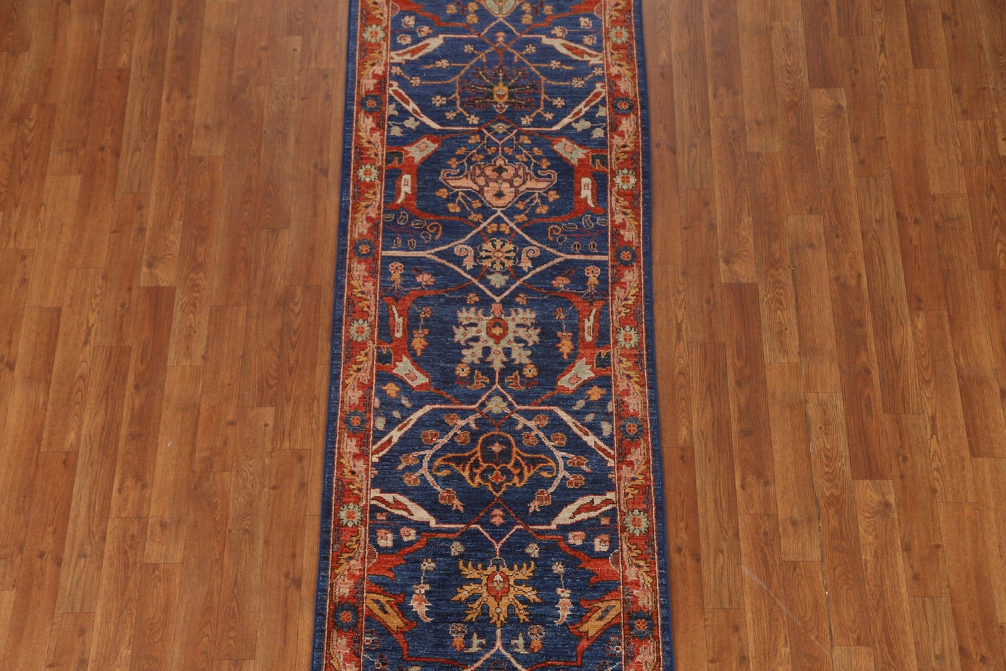 Vegetable Dye Heriz Serapi Runner Rug 2x7