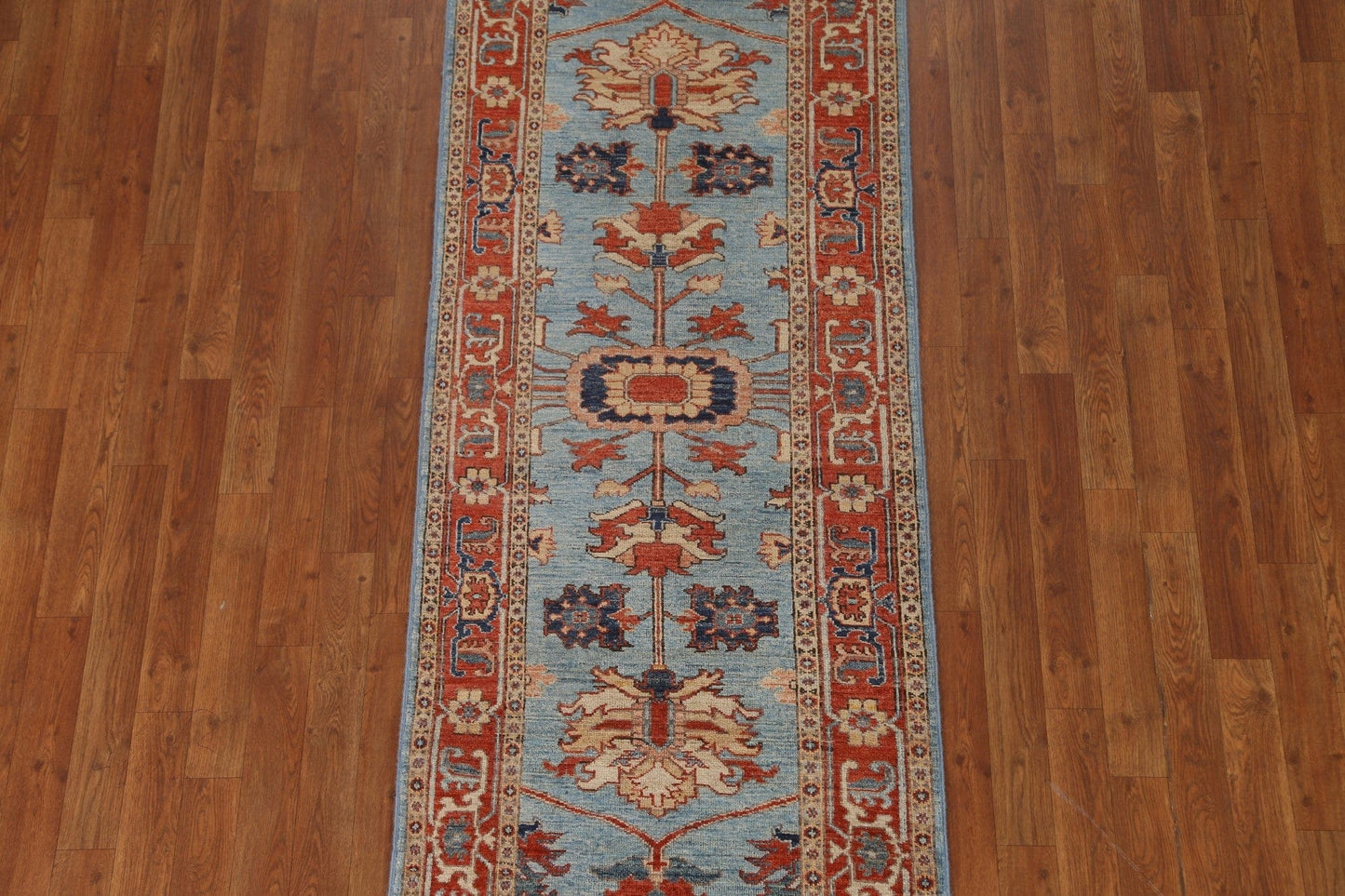 Vegetable Dye Heriz Serapi Runner Rug 3x7