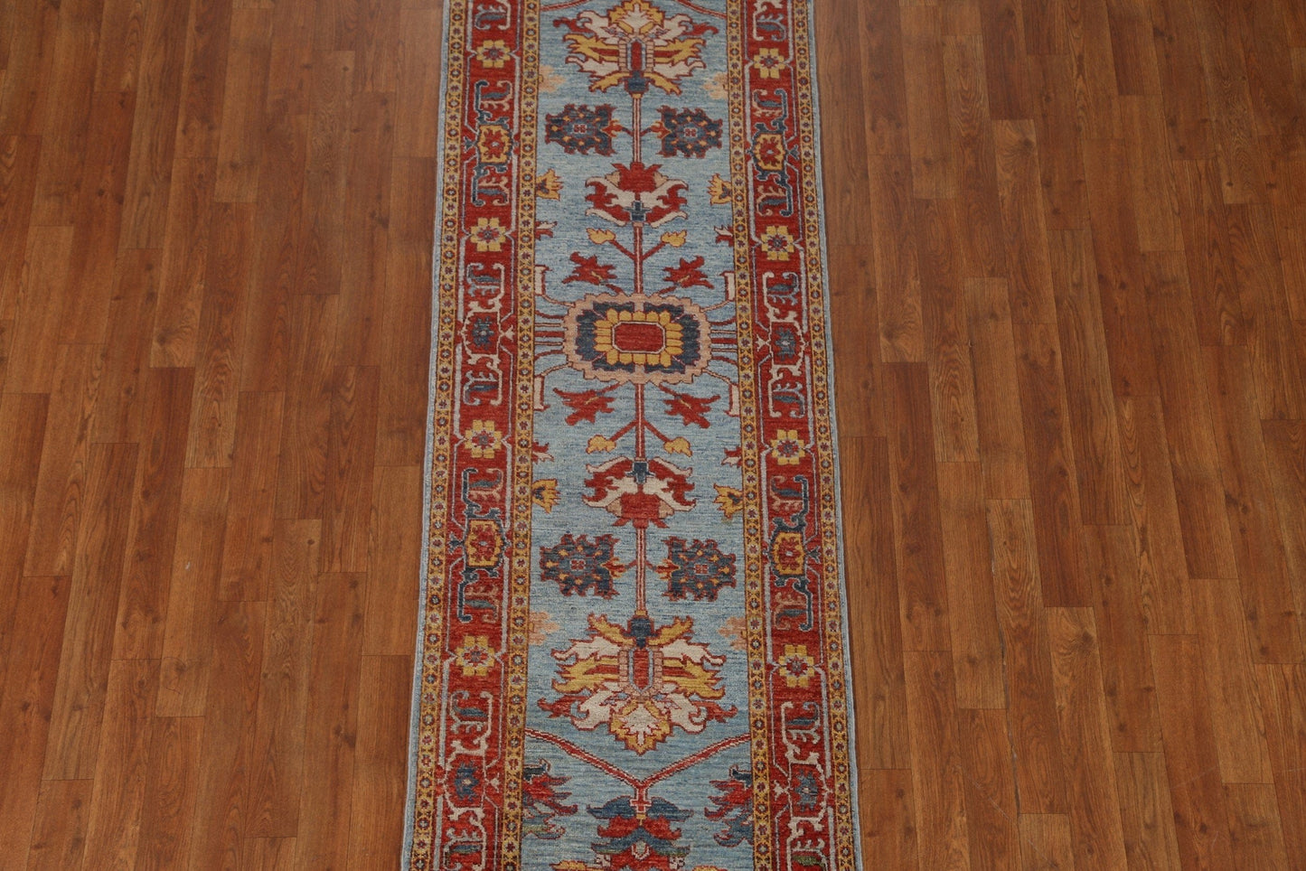 Vegetable Dye Heriz Serapi Runner Rug 2x8