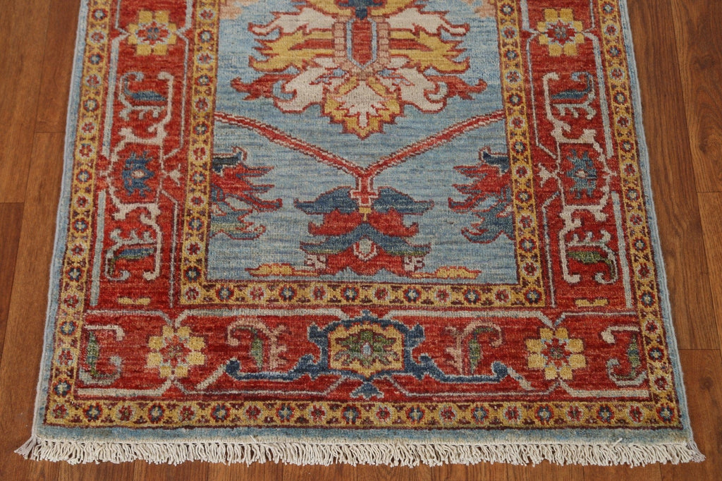 Vegetable Dye Heriz Serapi Runner Rug 2x8