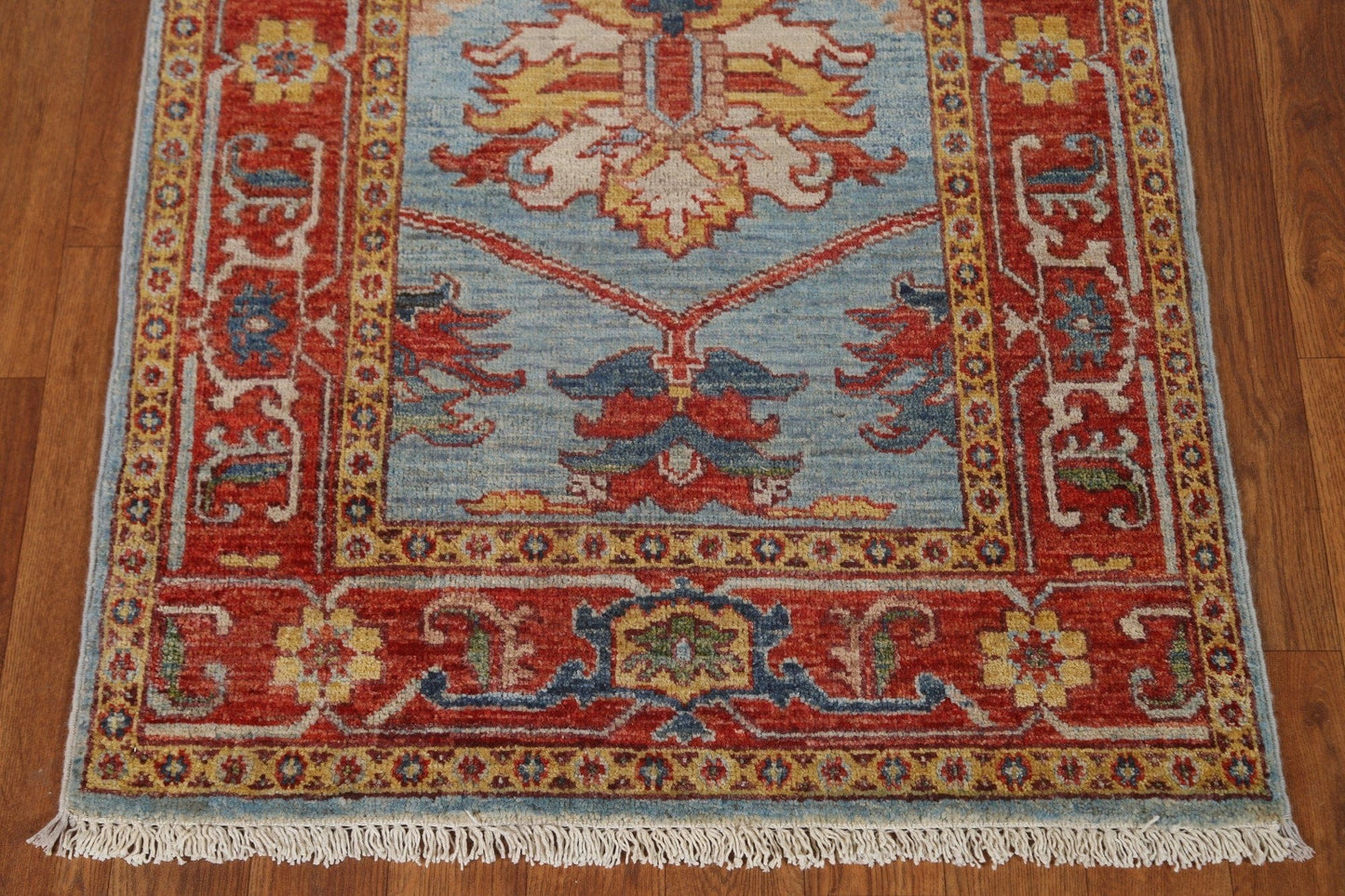 Vegetable Dye Heriz Serapi Runner Rug 2x8