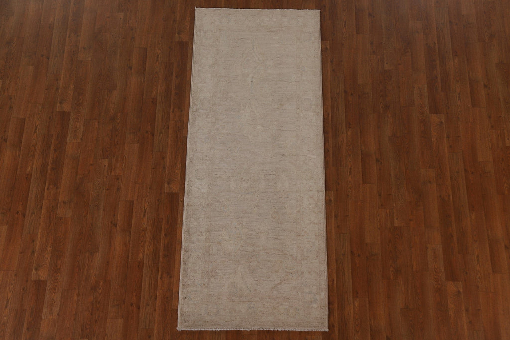 Vegetable Dye Oushak Oriental Runner Rug 3x7