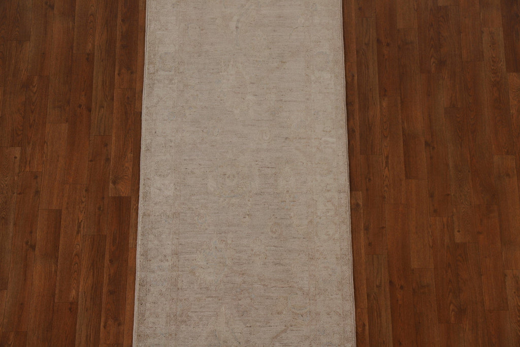 Vegetable Dye Oushak Oriental Runner Rug 3x7