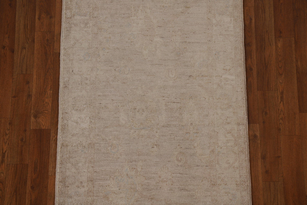 Vegetable Dye Oushak Oriental Runner Rug 3x7