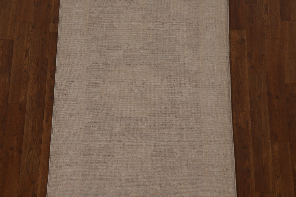 Vegetable Dye Oushak Oriental Runner Rug 3x9