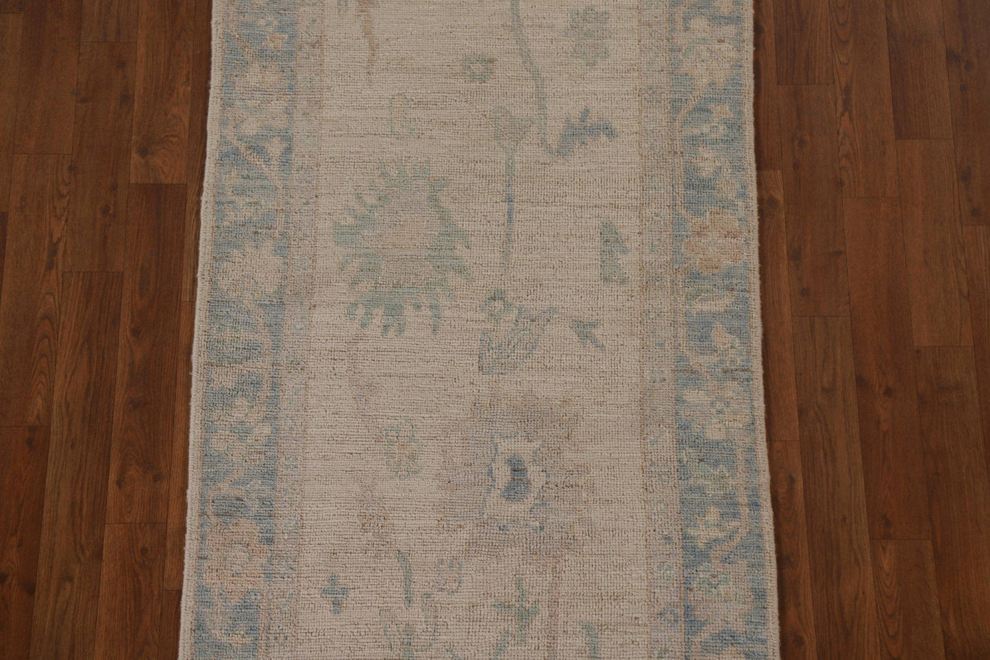 Vegetable Dye Oushak Oriental Runner Rug 3x10