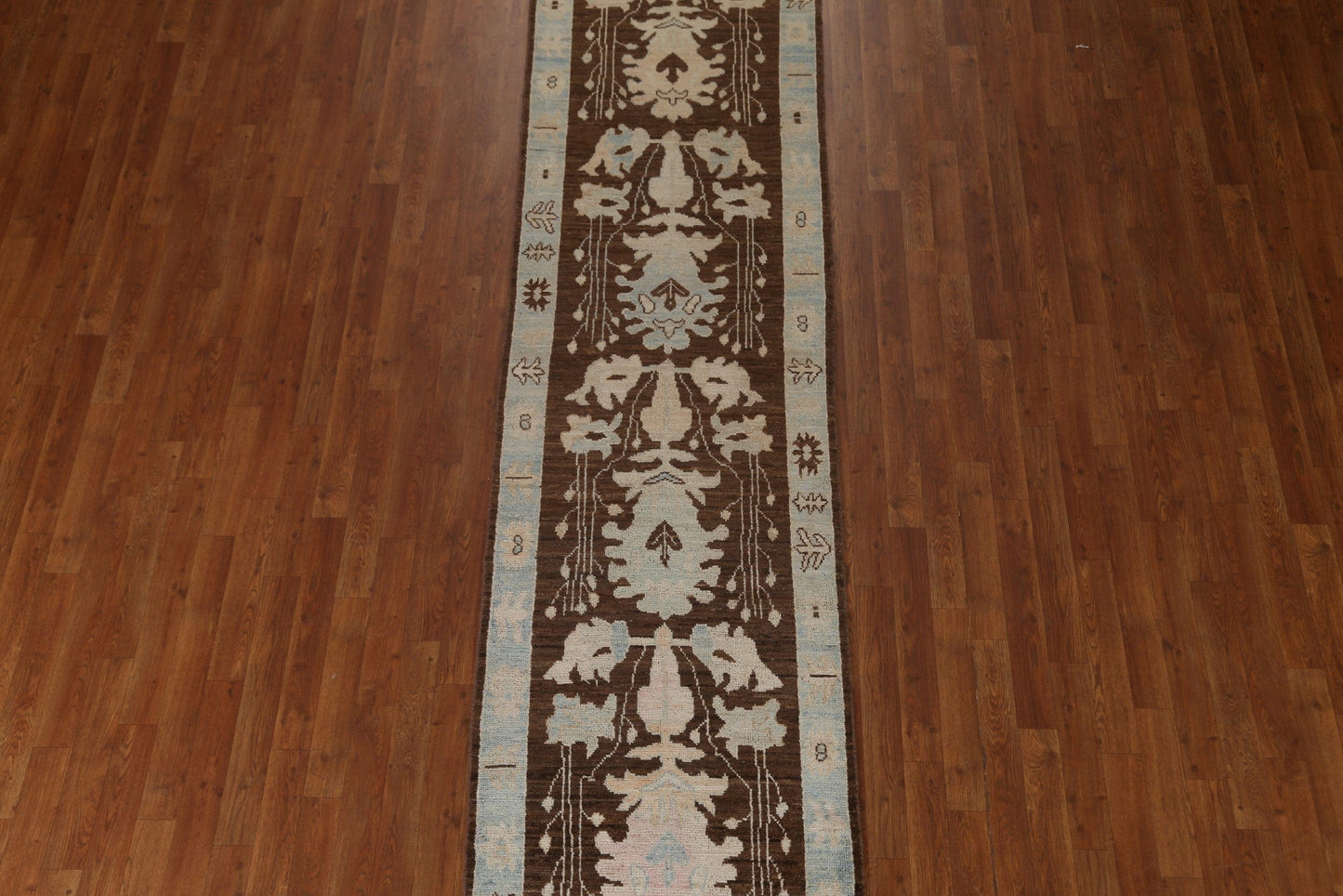 Vegetable Dye Oushak Wool Runner Rug 3x10