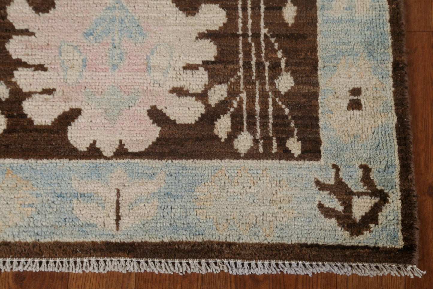 Vegetable Dye Oushak Wool Runner Rug 3x10