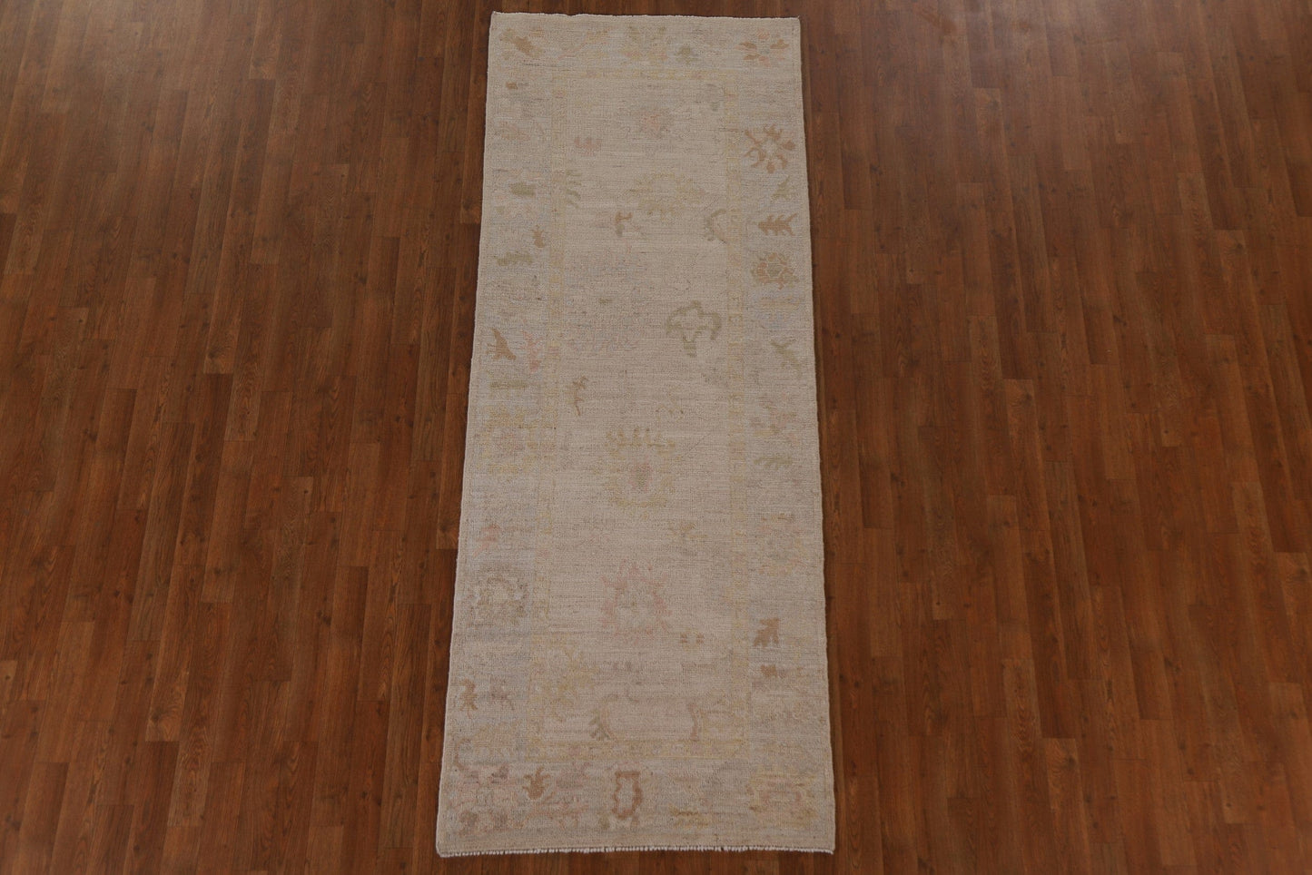 Vegetable Dye Oushak Runner Rug 3x8