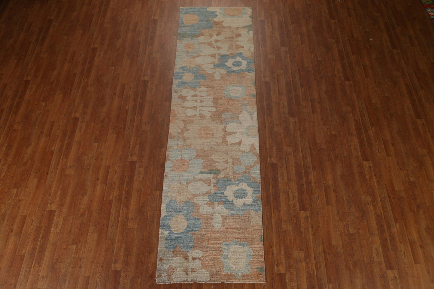 Vegetable Dye Oushak Oriental Runner Rug 3x11