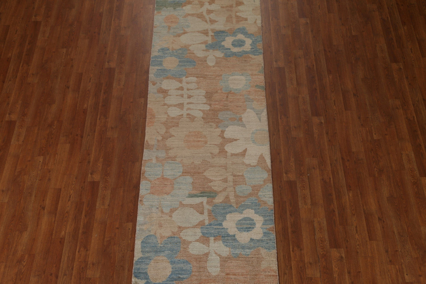 Vegetable Dye Oushak Oriental Runner Rug 3x11