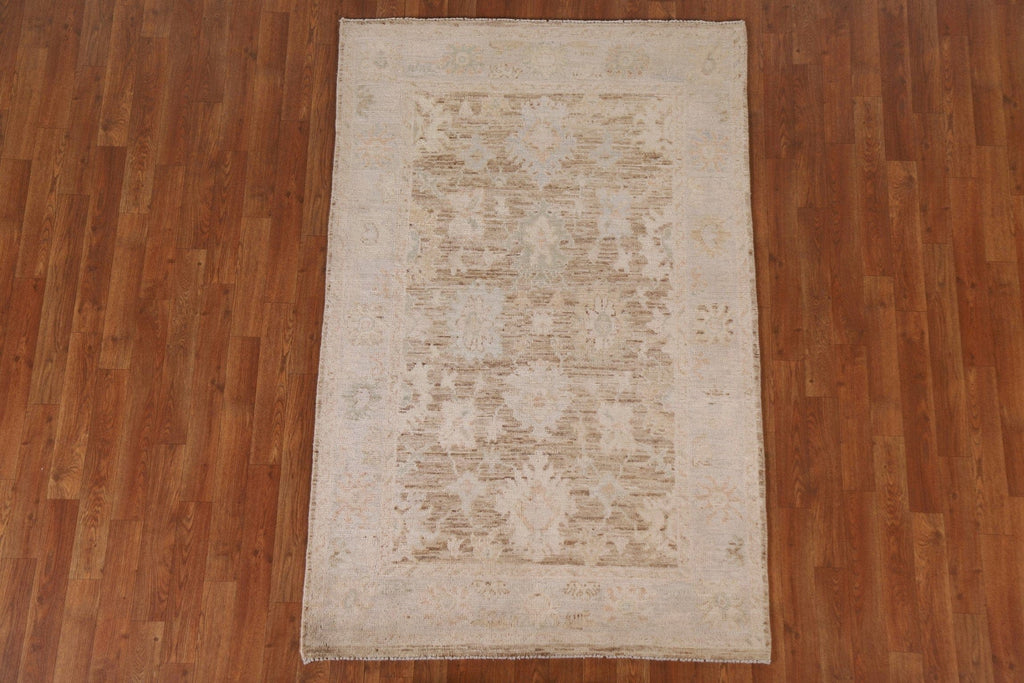 Vegetable Dye Oushak Turkish Area Rug 4x6