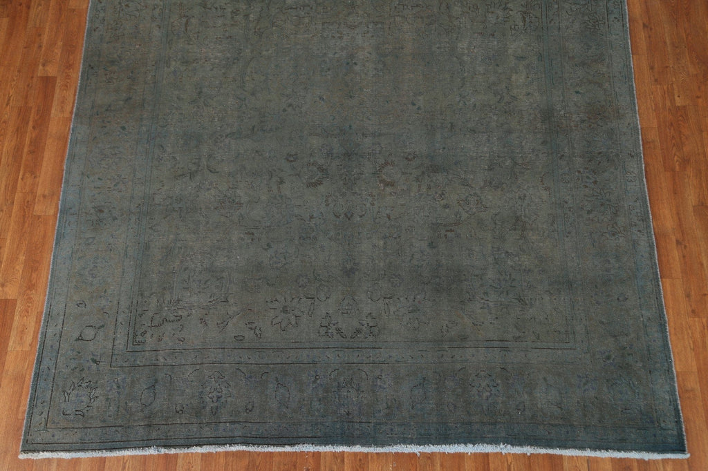 Distressed Over-Dyed Tabriz Persian Area Rug 8x11