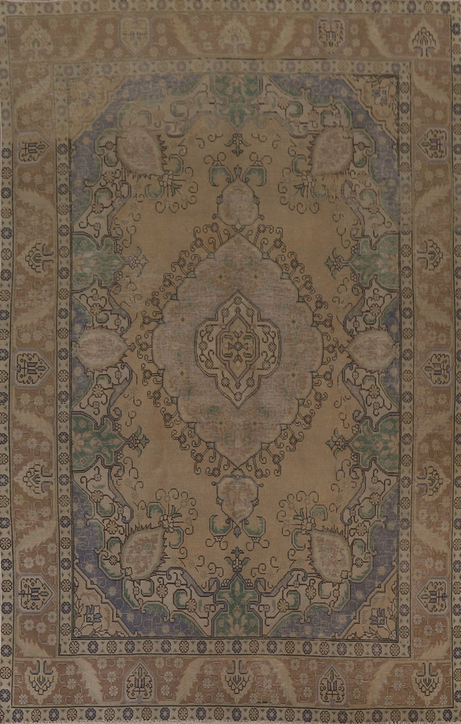 Distressed Tabriz Persian Area Rug 8x11