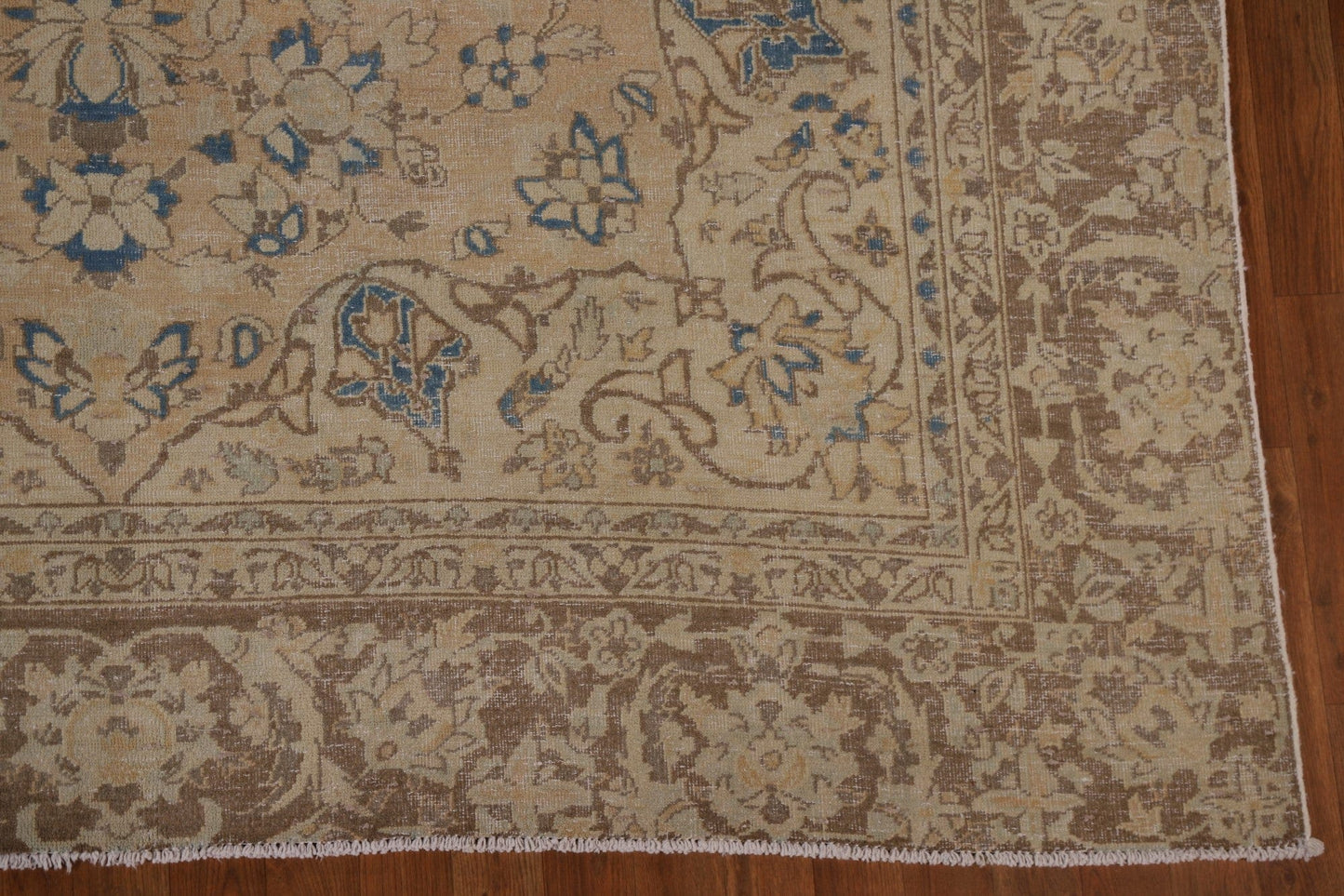 Distressed Floral Tabriz Persian Area Rug 7x11