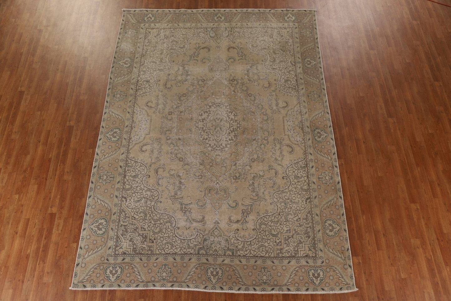 Vintage Distressed Tabriz Persian Area Rug 8x12