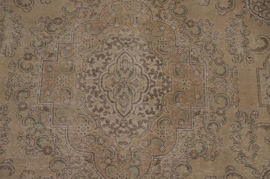 Vintage Distressed Tabriz Persian Area Rug 8x12