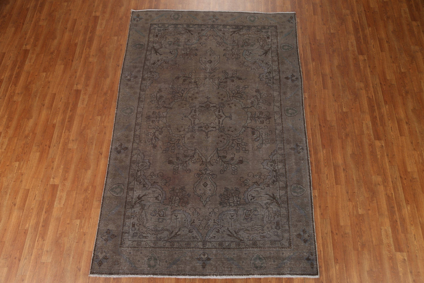 Distressed Over-Dyed Tabriz Persian Area Rug 6x9