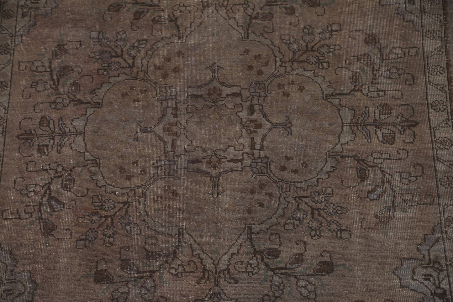 Distressed Over-Dyed Tabriz Persian Area Rug 6x9