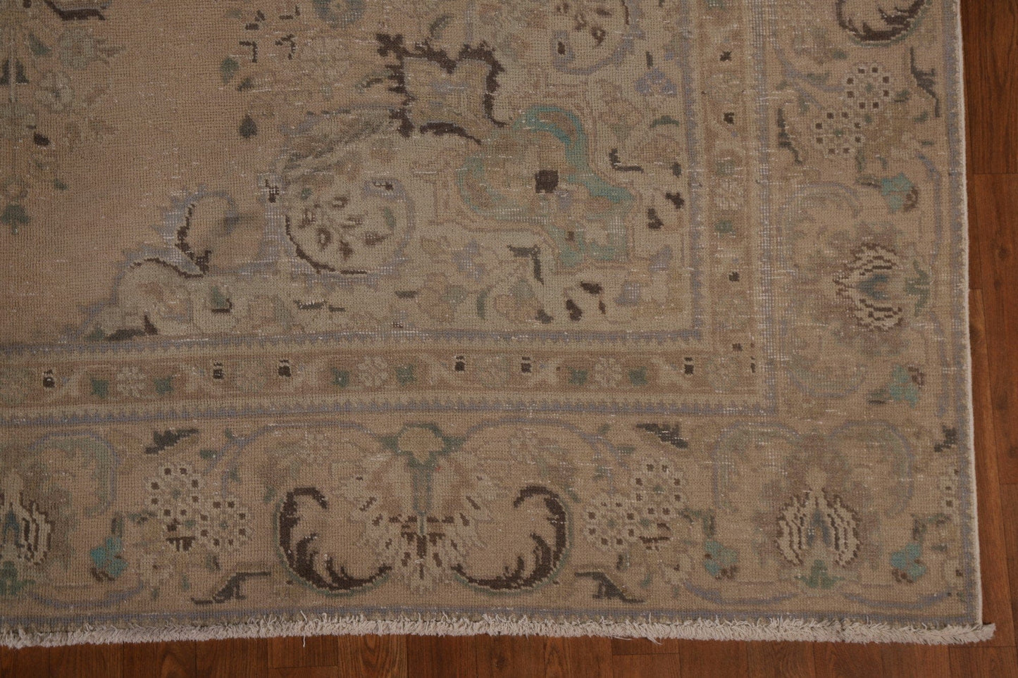 Distressed Vintage Tabriz Persian Area Rug 8x11