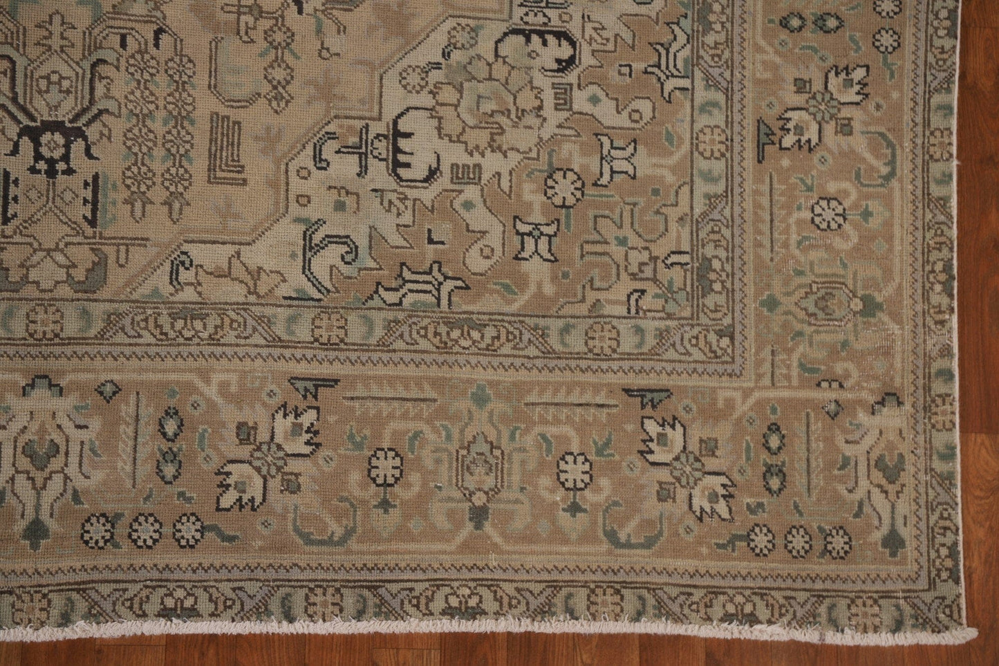 Distressed Wool Tabriz Persian Area Rug 8x11