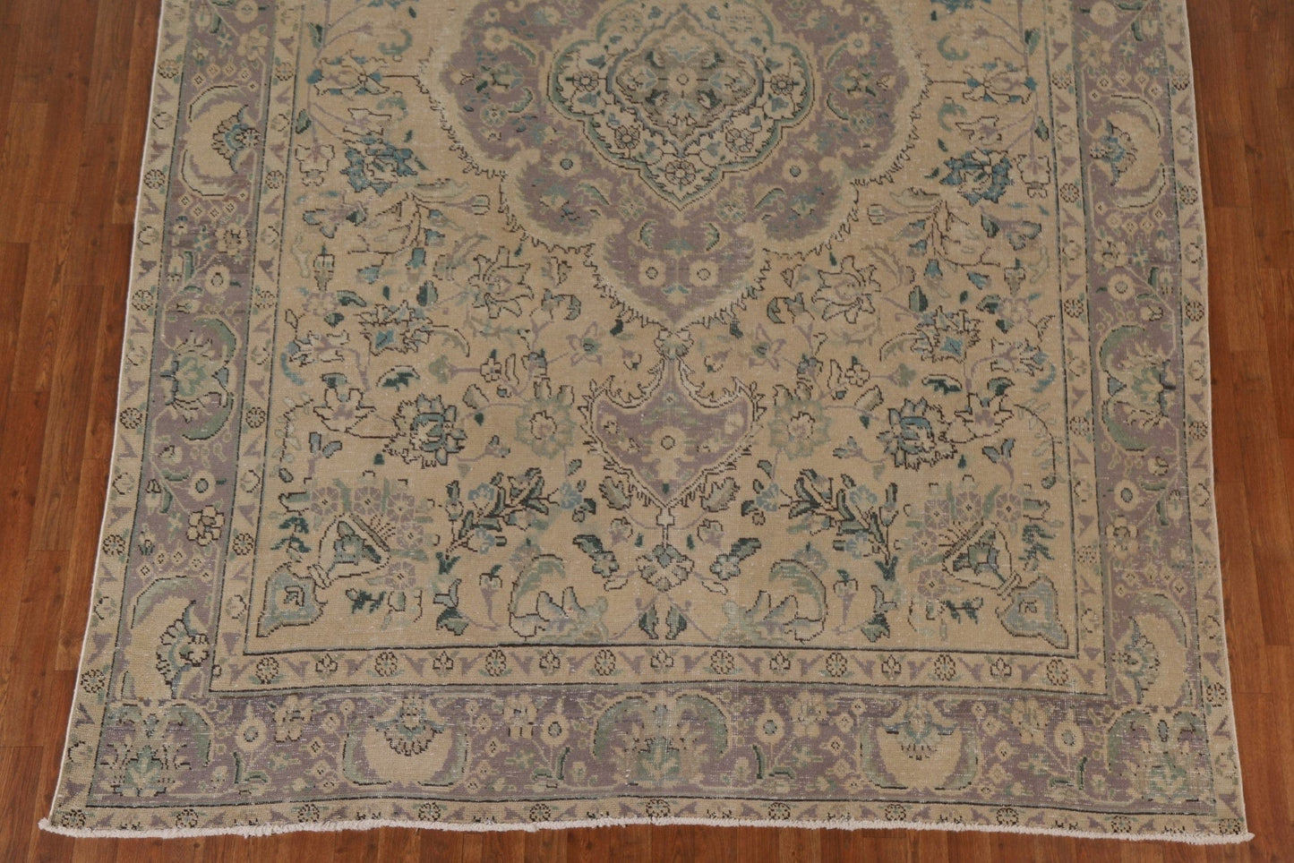 Distressed Wool Tabriz Persian Area Rug 8x11