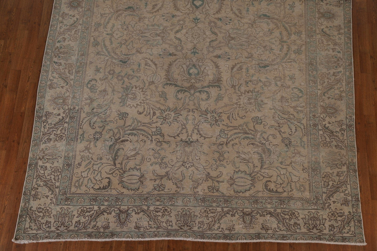 Distressed Floral Tabriz Persian Area Rug 8x11