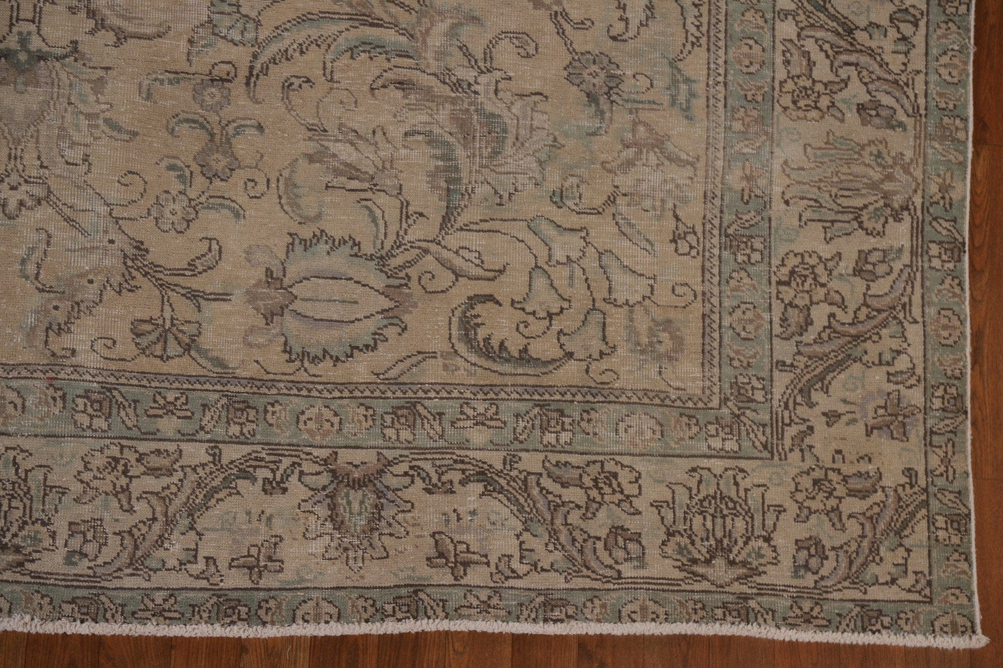 Distressed Floral Tabriz Persian Area Rug 8x11