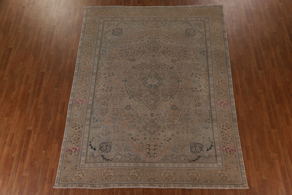 Distressed Tabriz Persian Area Rug 8x11