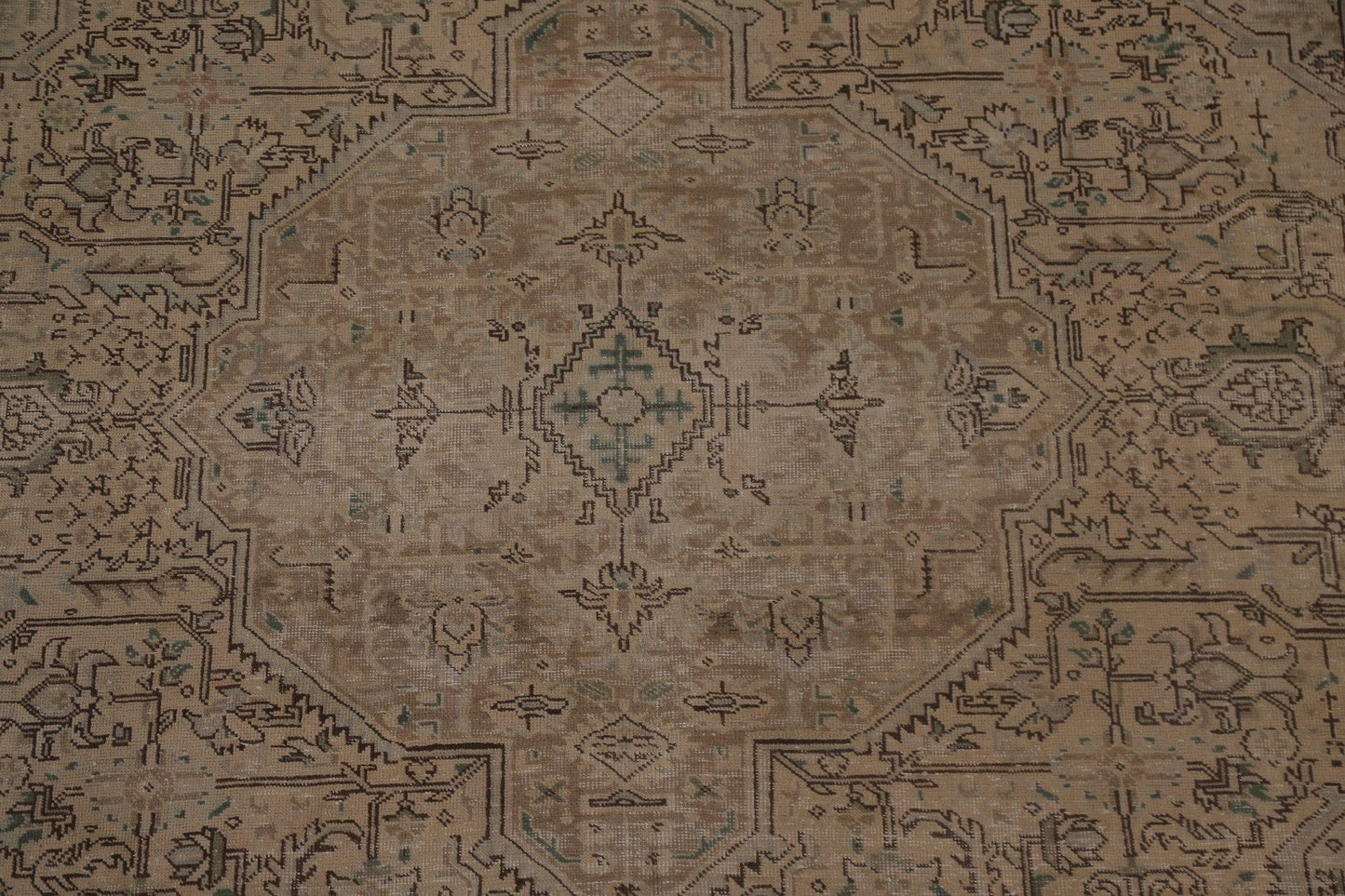 Distressed Vintage Tabriz Persian Area Rug 8x11