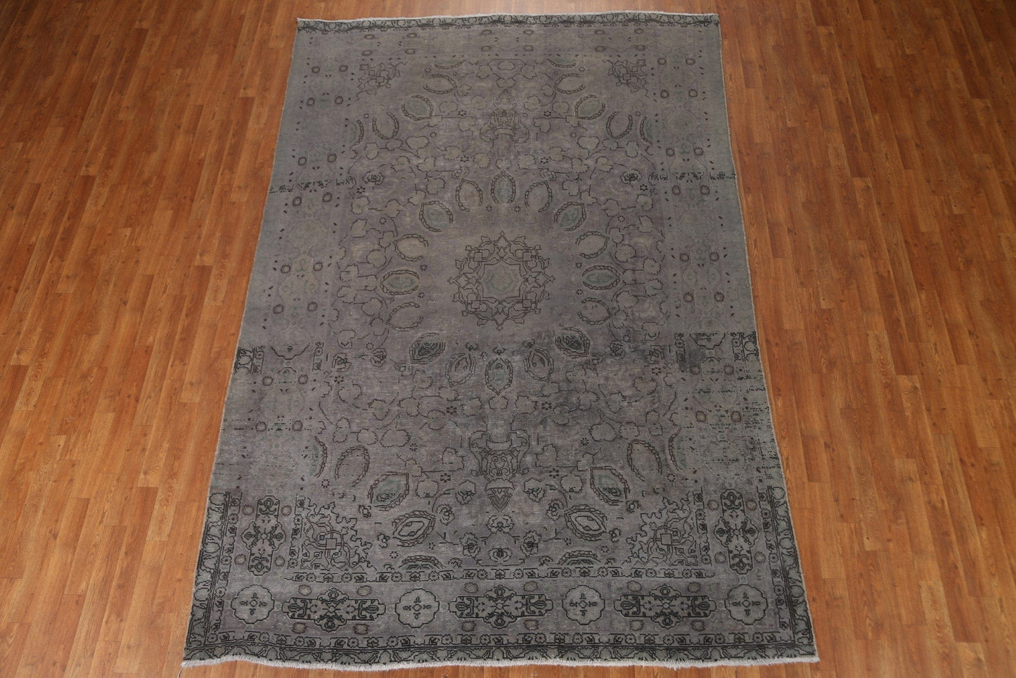 Distressed Over-Dyed Tabriz Persian Area Rug 7x10