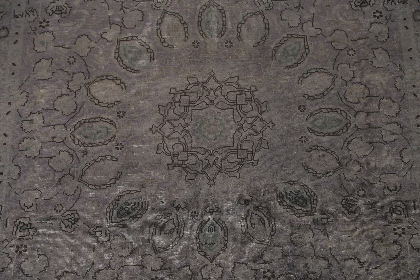 Distressed Over-Dyed Tabriz Persian Area Rug 7x10