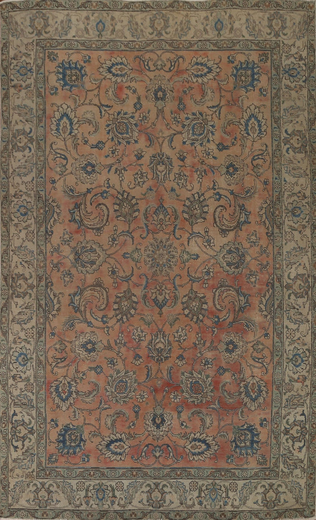 Distressed Tabriz Persian Area Rug 8x11