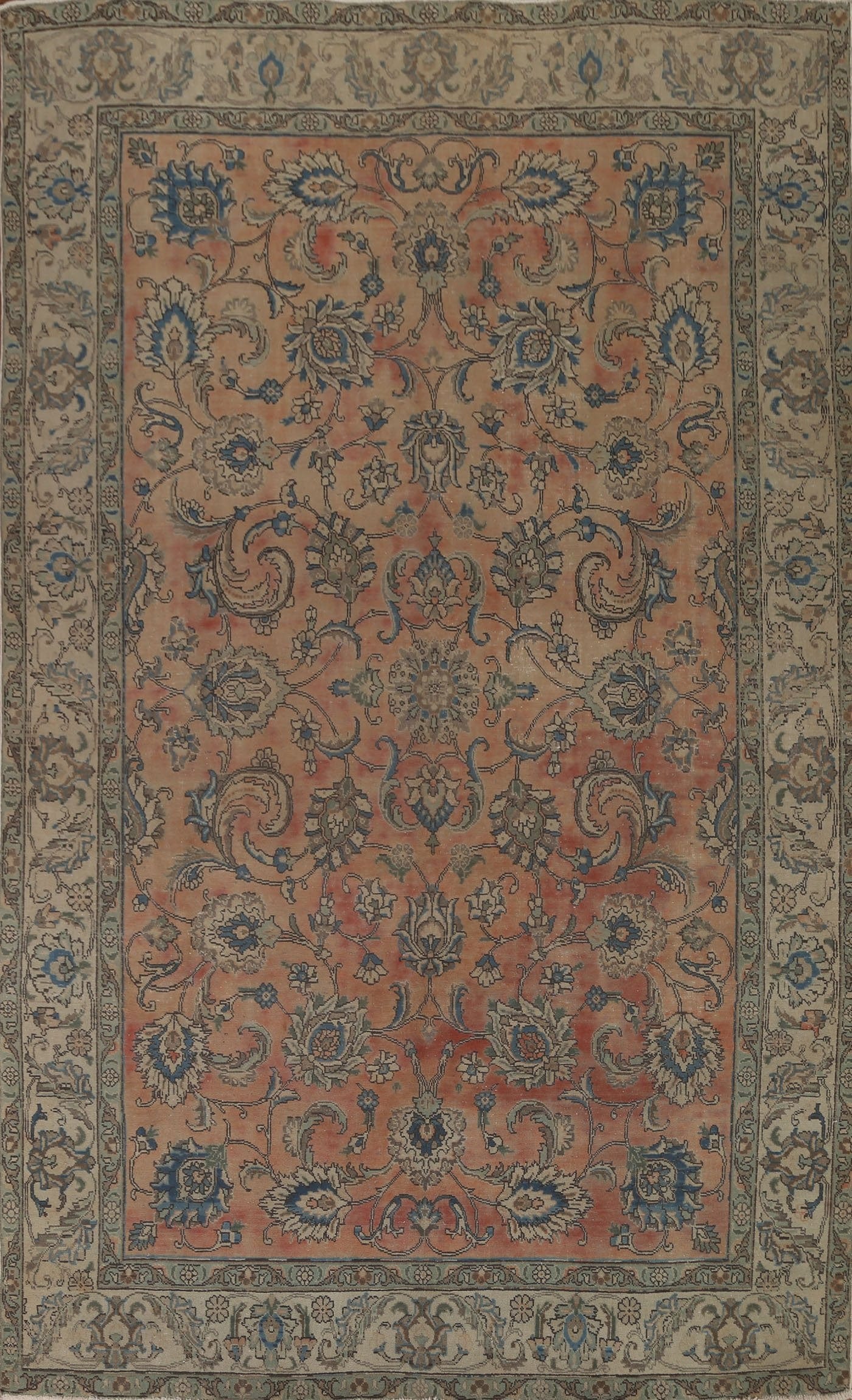 Distressed Tabriz Persian Area Rug 8x11