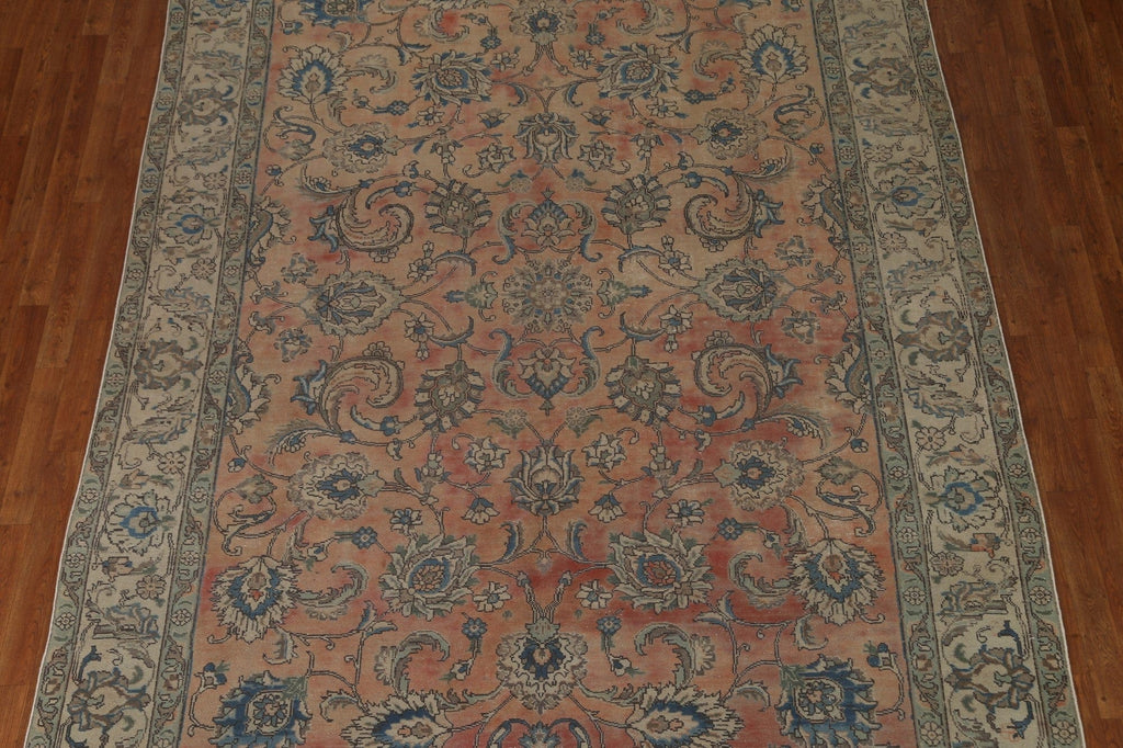 Distressed Tabriz Persian Area Rug 8x11