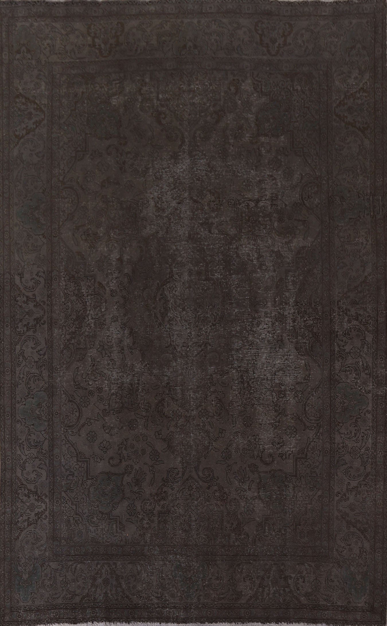 Distressed Over-Dyed Tabriz Persian Area Rug 8x11