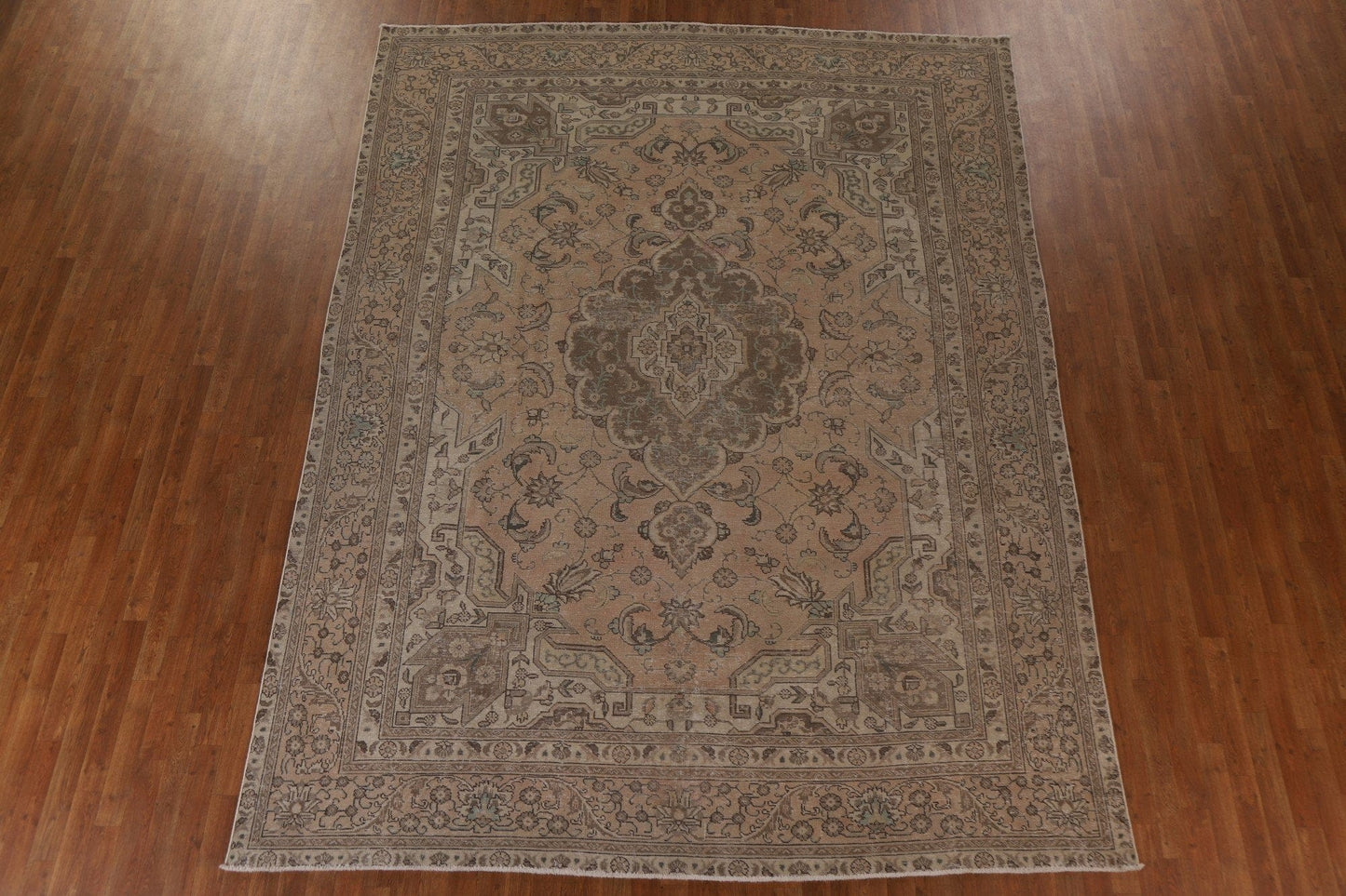 Vintage Distressed Tabriz Persian Area Rug 8x12