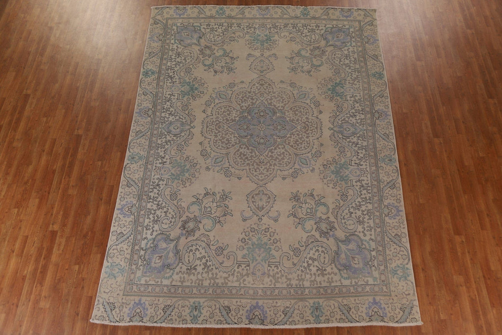 Distressed Tabriz Persian Area Rug 8x12