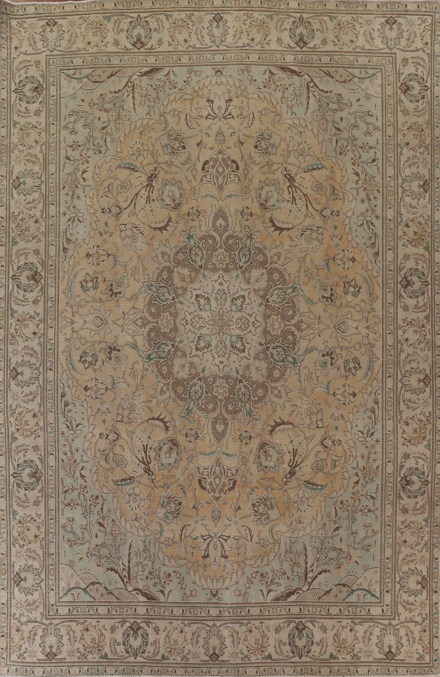 Distressed Tabriz Persian Area Rug 9x13