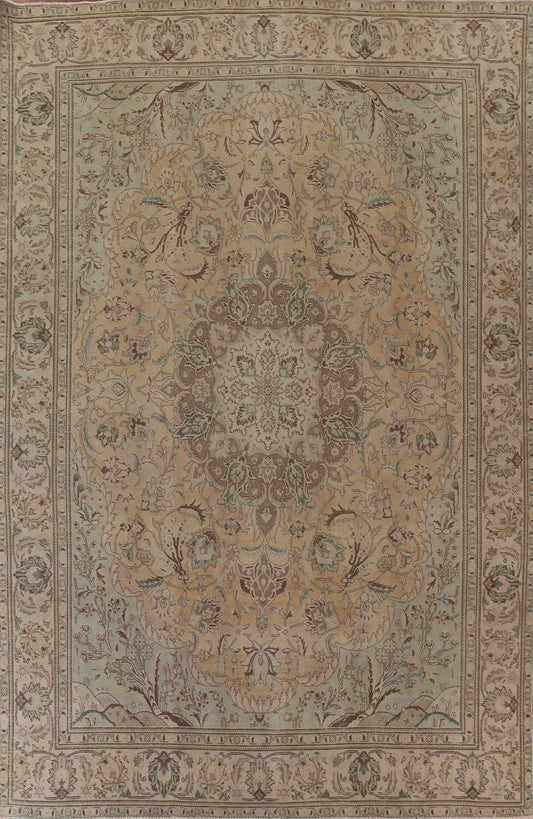 Distressed Tabriz Persian Area Rug 9x13