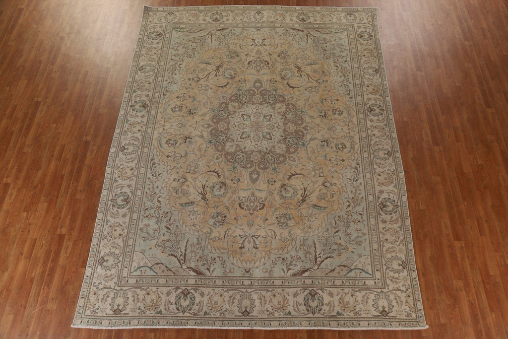 Distressed Tabriz Persian Area Rug 9x13