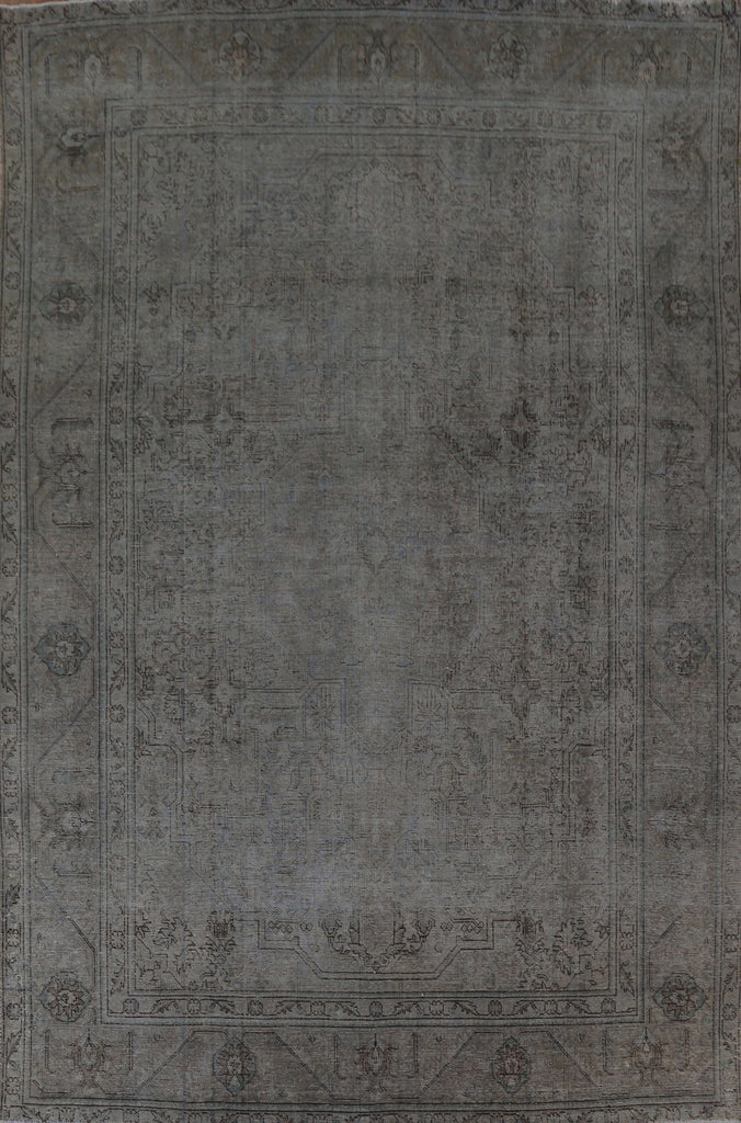 Distressed Over-Dyed Tabriz Persian Area Rug 9x12