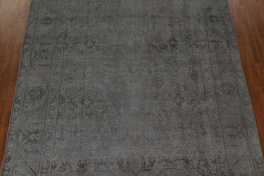 Distressed Over-Dyed Tabriz Persian Area Rug 9x12