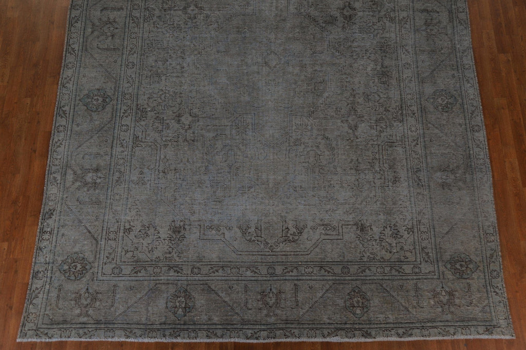 Distressed Over-Dyed Tabriz Persian Area Rug 9x12