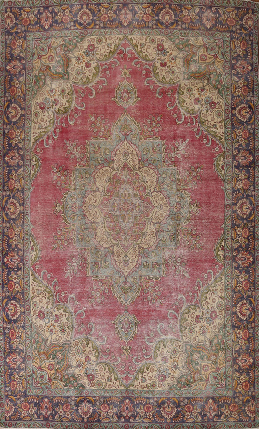 Antique Wool Tabriz Persian Area Rug 10x13