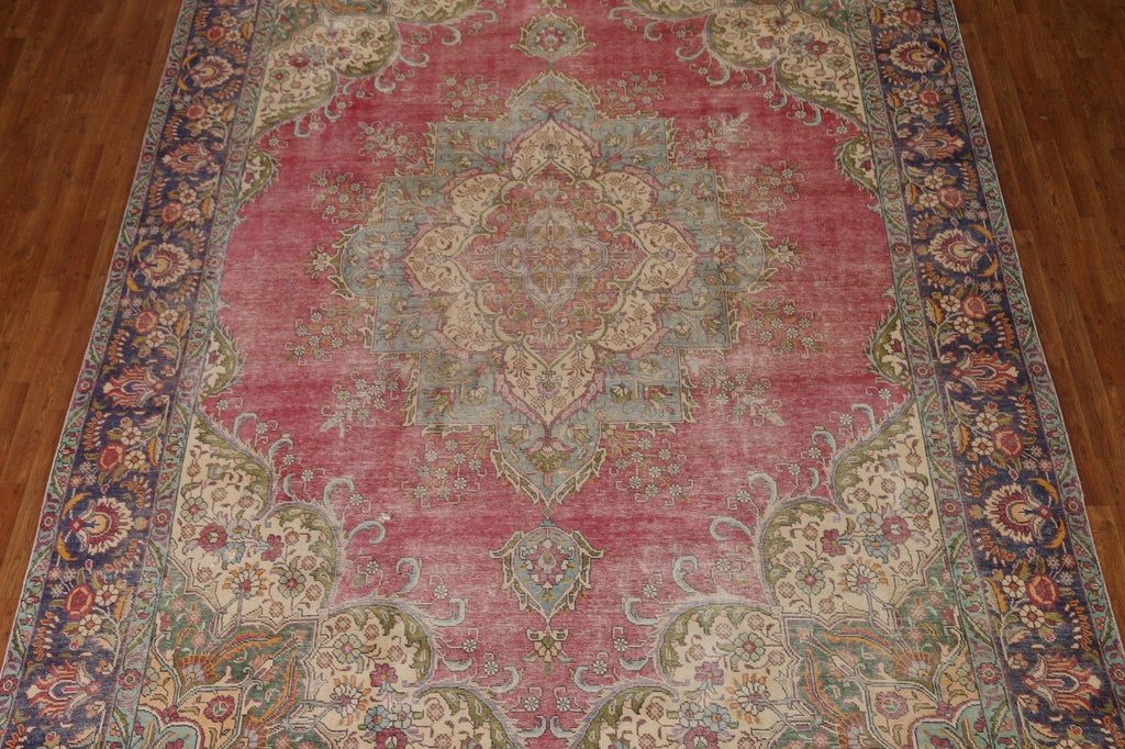 Antique Wool Tabriz Persian Area Rug 10x13