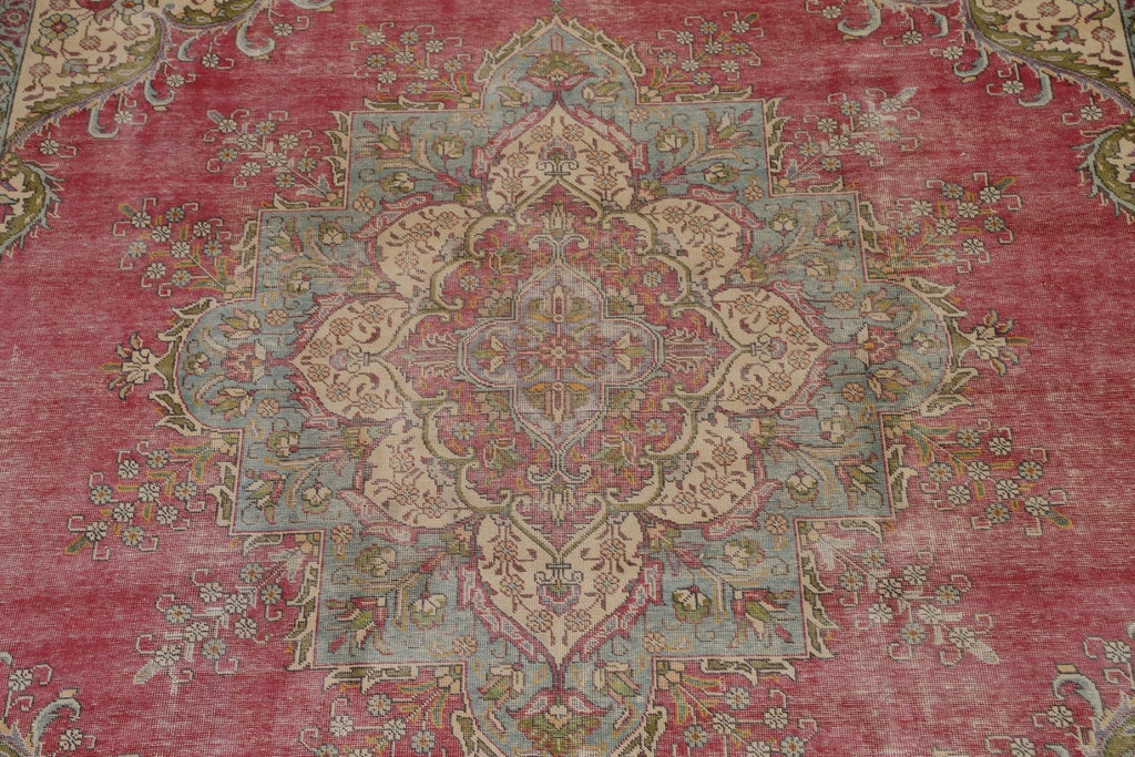 Antique Wool Tabriz Persian Area Rug 10x13