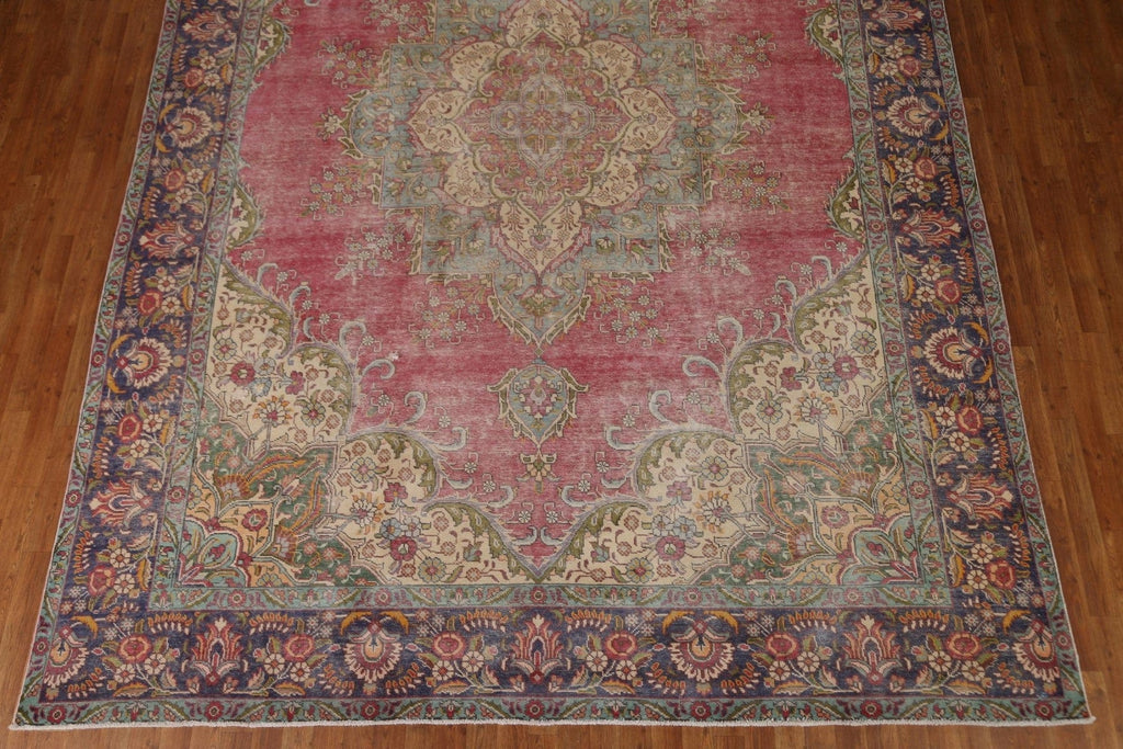 Antique Wool Tabriz Persian Area Rug 10x13